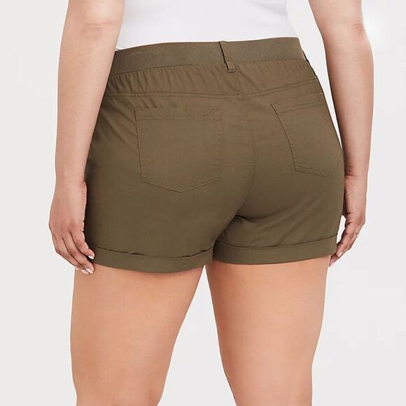 🆕 Torrid Poplin Short - Olive - Picture 2 of 4